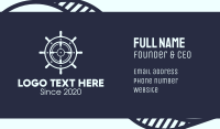 Maritime Steering Wheel Crosshair Business Card Image Preview