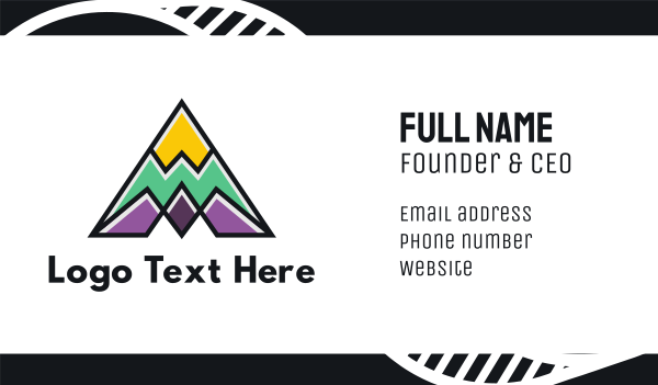 Multi Color Triangle Mountain Business Card Design Image Preview