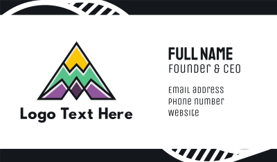 Multi Color Triangle Mountain Business Card Image Preview