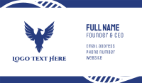 Blue Flying Falcon Business Card Image Preview