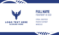 Blue Flying Falcon Business Card Design