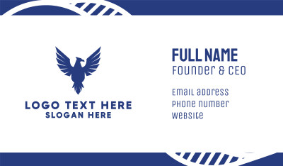 Blue Flying Falcon Business Card Image Preview