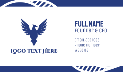 Blue Flying Falcon Business Card