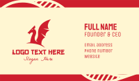 Red Dragon Wings Business Card Design