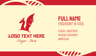 Red Dragon Wings Business Card Image Preview
