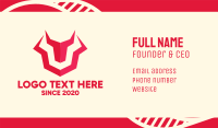 Tech Red Bull Business Card Image Preview