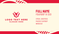 Tech Red Bull Business Card Design