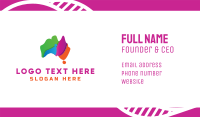 Multicolor Australia Business Card Design