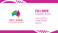 Multicolor Australia Business Card Design