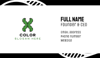 Green Natural X Business Card Image Preview