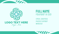 Organic Teal Vines Business Card Image Preview