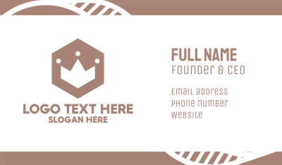 Polygon Crown Badge Business Card
