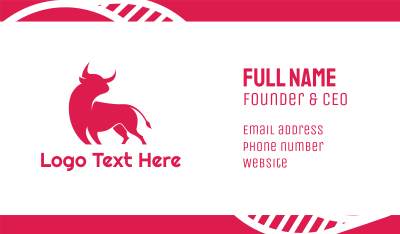 Abstract Red Bull  Business Card