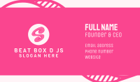 Pink Swirly Letter S Business Card Image Preview