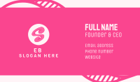 Pink Swirly Letter S Business Card Image Preview