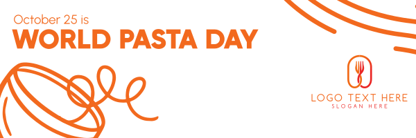 Quirky World Pasta Day Twitter Header Design Image Preview
