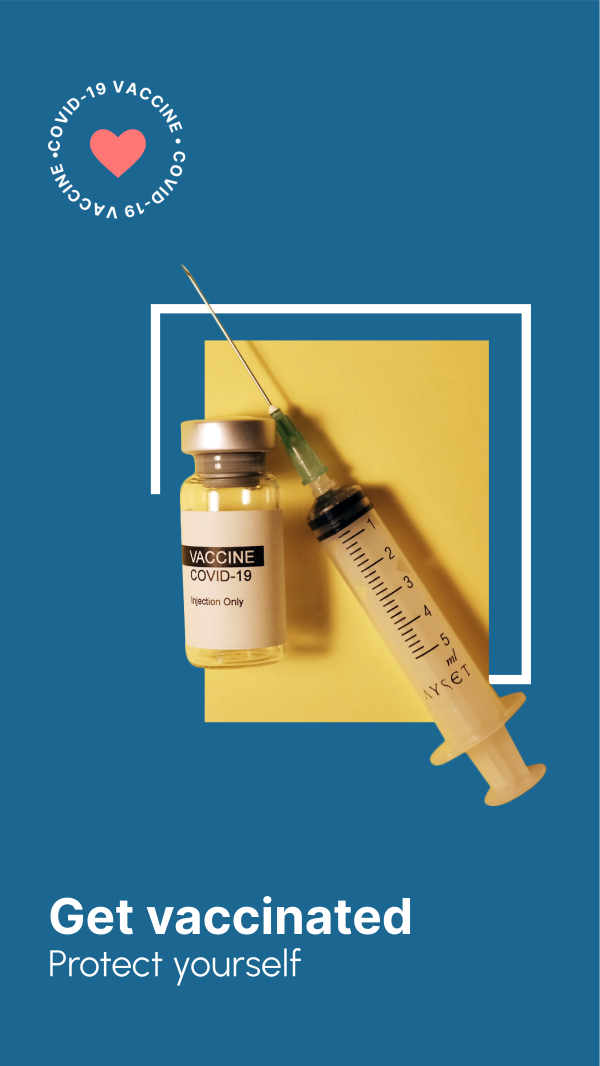 Vaccine Syringe Instagram Story Design Image Preview
