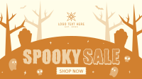 Spooky Ghost Sale Facebook Event Cover Design