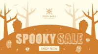 Spooky Ghost Sale Facebook Event Cover Image Preview