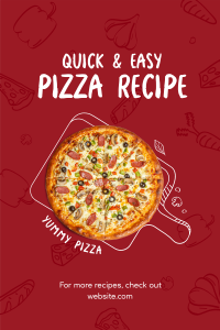 Quick and Easy Pizza Recipe Pinterest Pin Image Preview