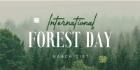 Minimalist Forest Day Twitter post Image Preview
