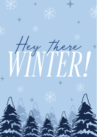 Hey There Winter Greeting Flyer Image Preview