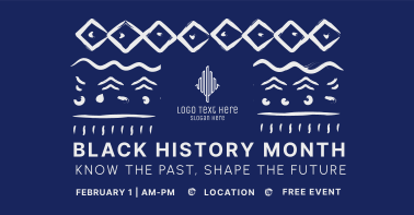 Black History Month Pattern Facebook ad