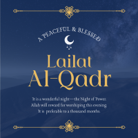 Peaceful Lailat Al-Qadr Linkedin Post Image Preview
