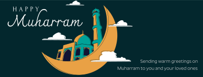Muharram in clouds Facebook cover Image Preview