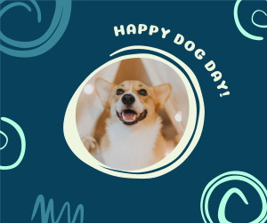Graphic Happy Dog Day Facebook post