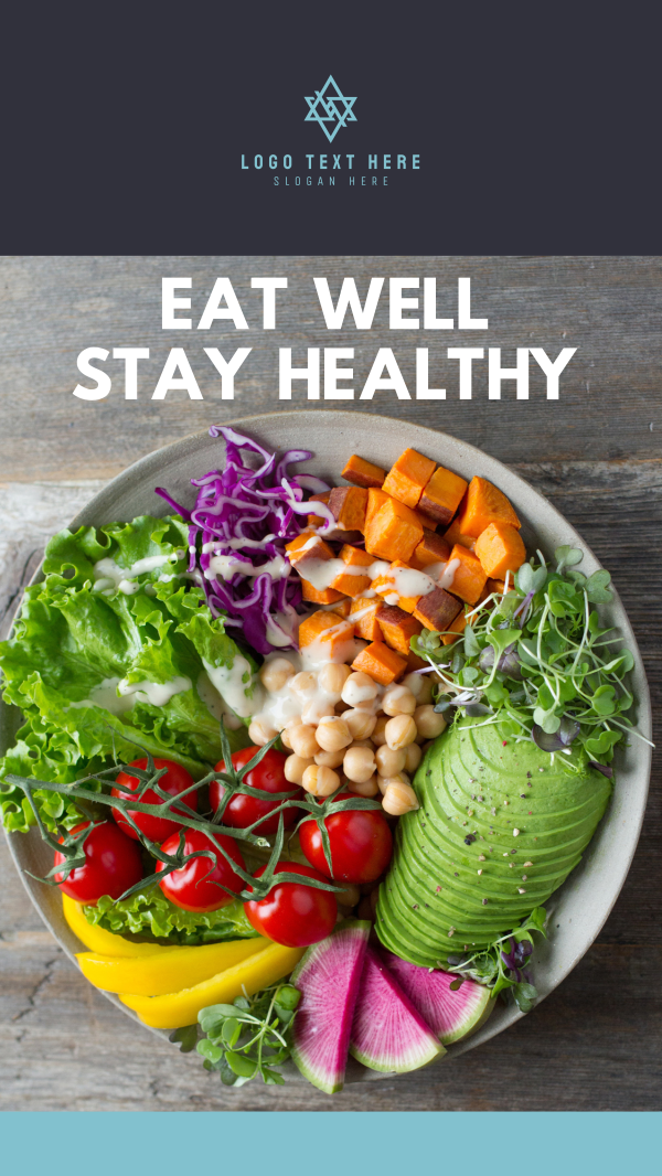 Healthy Salad Instagram Story Design Image Preview