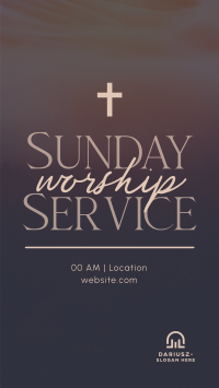 Blessed Sunday Service Facebook Story Design