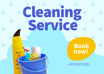 Professional Cleaning Postcard Image Preview