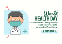 Doctor Health Day Postcard Design