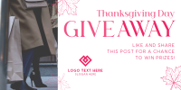 Massive Giveaway this Thanksgiving Twitter Post Design