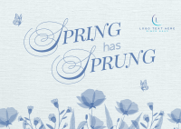 Spring Has Sprung Postcard Design