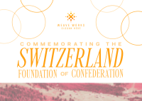 Switzerland Confederation Commemoration Postcard Image Preview