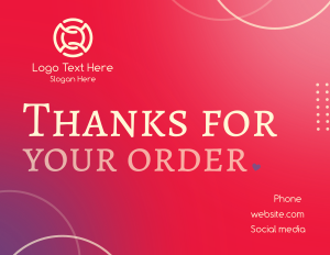 Gradient Shapes Thank You Card Image Preview