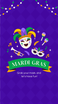 Mardi Gras Celebration Facebook Story Design