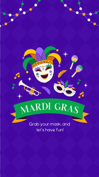 Mardi Gras Celebration Facebook Story Preview