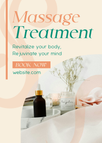 Simple Massage Treatment Poster Design