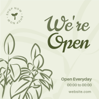 Plant Store Open Instagram Post Design