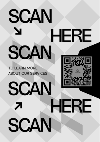 Modern Corporate QR Code Poster Preview