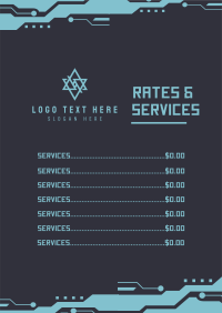 Circuit Board Menu Design