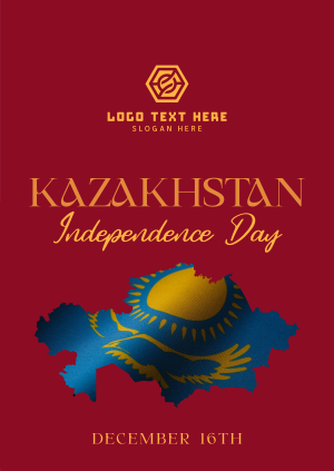 Kazakhstan Day Flag Poster Image Preview