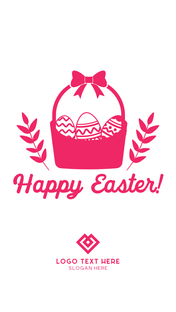 Easter Eggs Basket Instagram Story Design