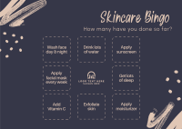 Skincare Tips Bingo Postcard Design