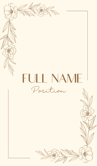 Aesthetic Floral Business Card Design