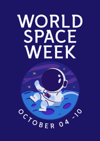 Astronaut Badge Poster Design