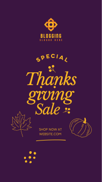 Thanksgiving Sale Facebook story Image Preview